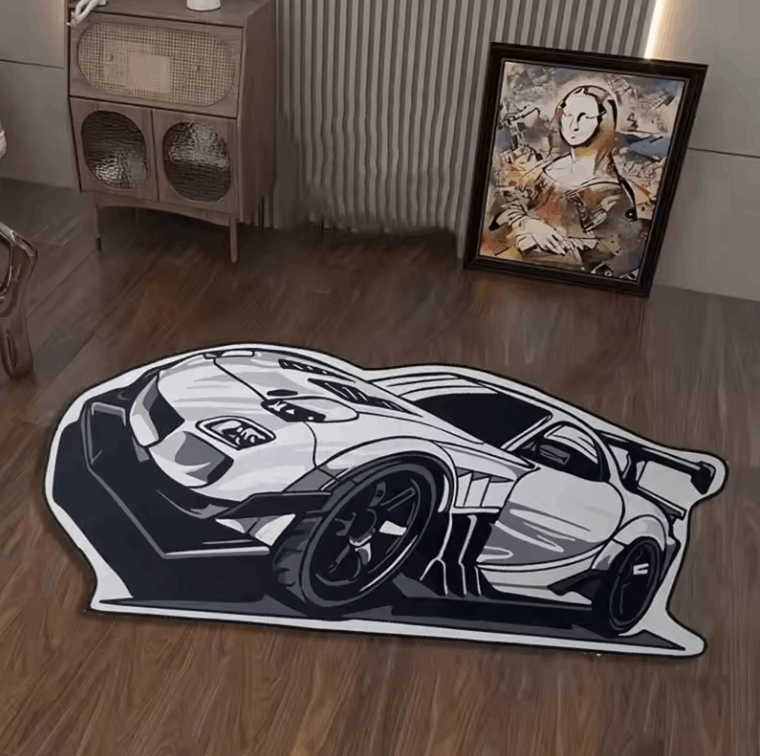 Sportwagen Teppich Black&White