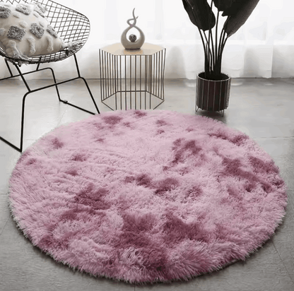 Kuschelweicher runder Teppich für eleganten Wohnkomfort