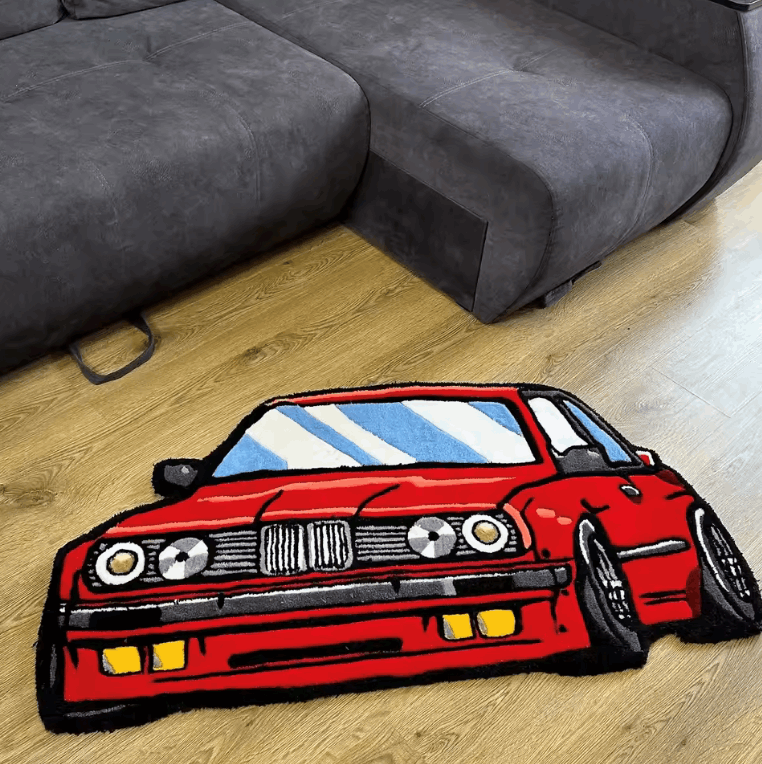 Auto Teppich im klassischen BMW E30 Design